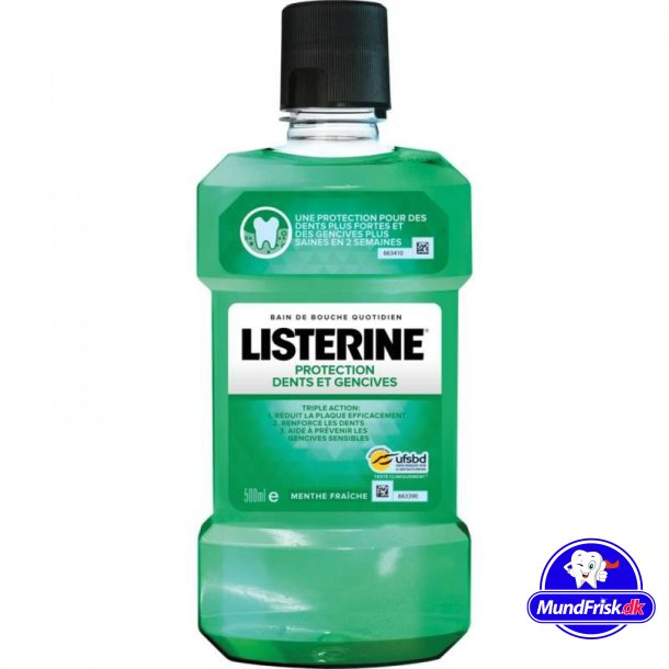 Listerine Mundwasser FRESH MINT Zahnfleischschutz 500 ml.