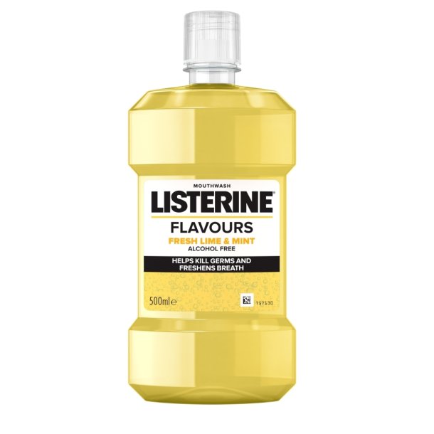 Listerine Munvatten Fresh Lime &amp; Minty 500 ml.