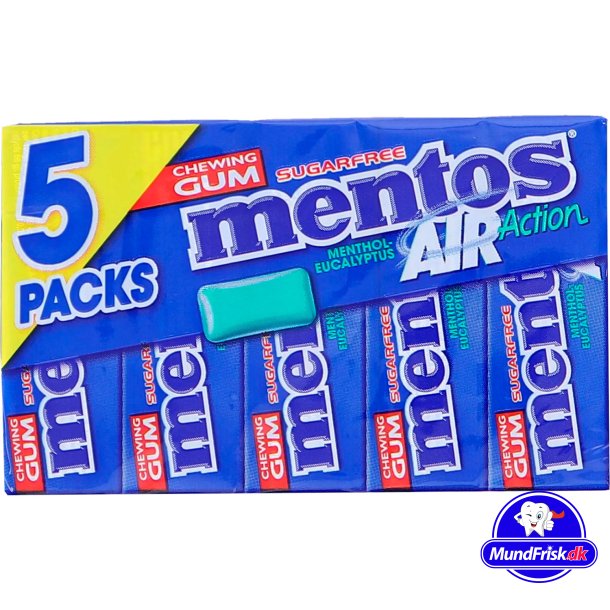 Mentos Tuggummi Air Action Mentos Menthol-Eucalyptus 5-pk.