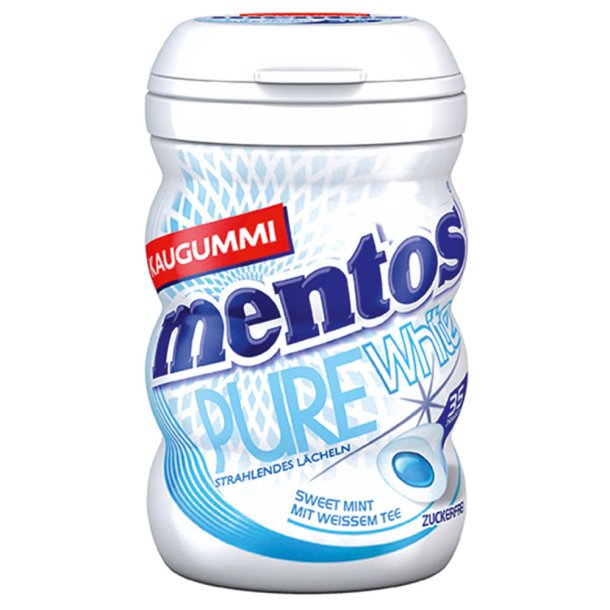 Mentos Tyggegummi Pure White Sweet Mint 35 stk.