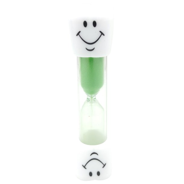 Timeglass 3 minutter Smiley  GR&Oslash;NN
