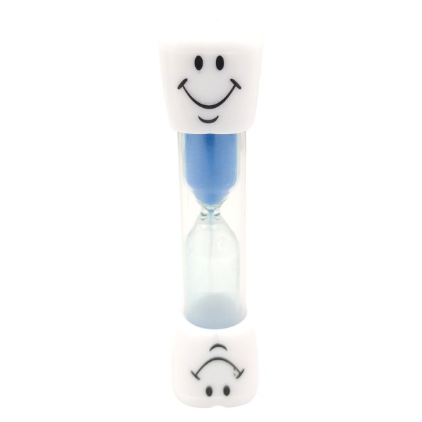 Timeglass 3 minutter Smiley  BL&Aring;