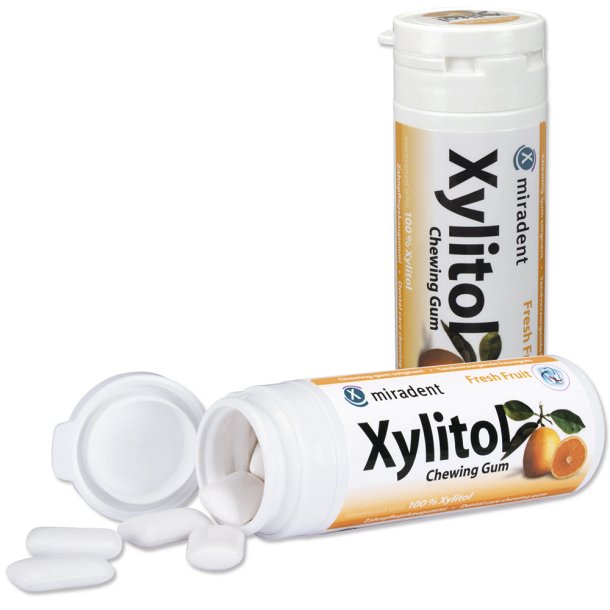 Tannpleie Tyggegummi Miradent Xylitol Fresh Fruit