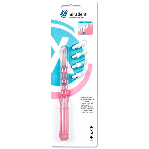 Solo Tandb�rste Miradent I-Prox Pointed S�t 4 B�rstehoveder R&Oslash;D