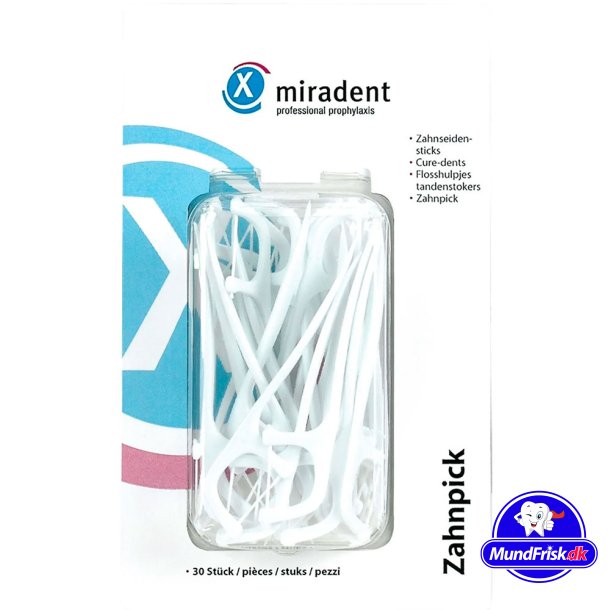 Zahnseidenklammern Miradent Zahnpick ohne PFAS 30 Stk.
