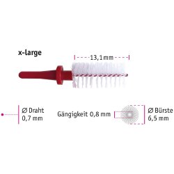 Space borstar Miradent Pic-Brush Refills X-large BORDEAUX
