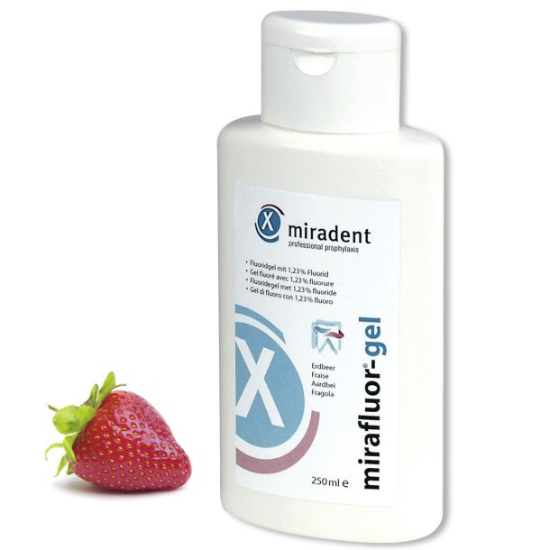 Tandgel Miradent MiraFluor-gel Emalje-H�rdning 250ml JORDB&AElig;R
