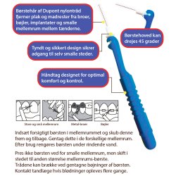 Mellemrumsbrster 1.0 - 1.2 mm - St med 5 stk. + 5 Refills - BL