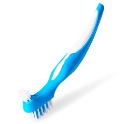 DENTADAN Prothesen-Zahnbrste - Doppelkopf - Blau