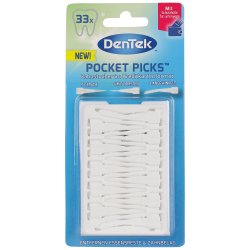 Plast tandpetare DenTek Pocket Picks plnbokskort