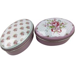 Pillbox Aluminiumrosa dekor Pillbox