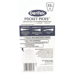 Plast tandpetare DenTek Pocket Picks plnbokskort