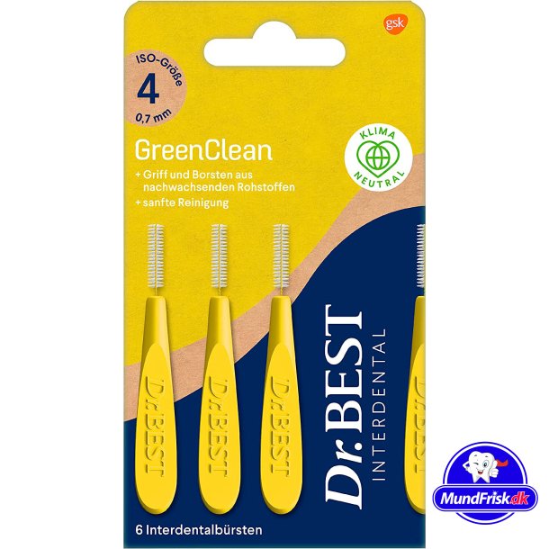 Dr. Best Spaltb&uuml;rsten GreenClean 0,70 mm. ISO 4 GELB