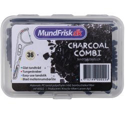 Flosshllare MundFrisk Charcoal Combi Flosser