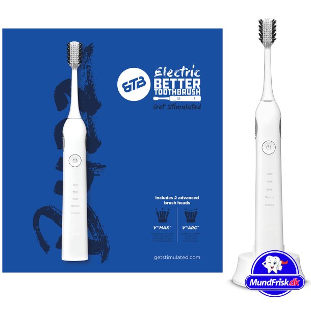 Elektrisk tandborste 3-sidigt borsthuvud Better Toothbrush WHITE