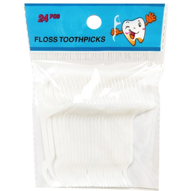 Floss Picks Zahnseide-Clips 24 Stk. WEISS