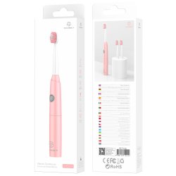 Techancy Batteri Elektrisk tannbrste 2 brstehoder ROSA