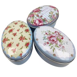 Pillbox Aluminiumrosa dekor Pillbox