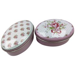 Pillbox Aluminiumrosa dekor Pillbox