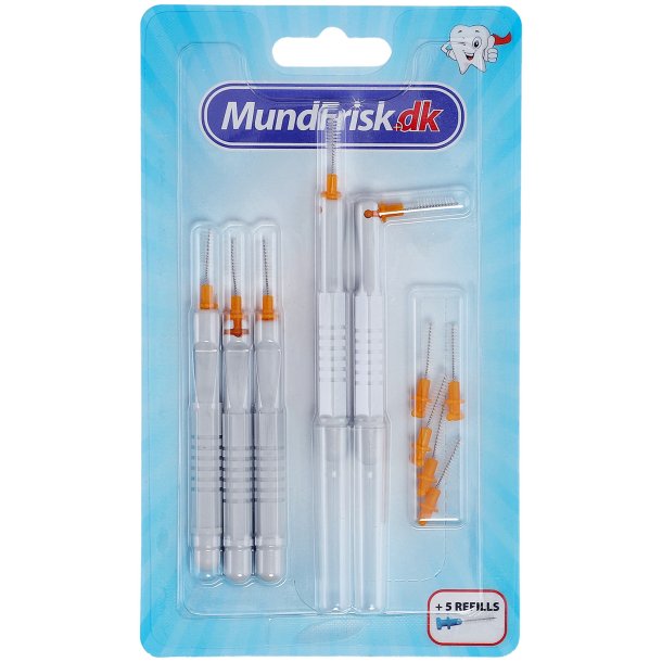 Spaltbrsten 1,2 - 1,5 mm - Set а 5 Stck. + 5 Nachfllungen - ORANGE