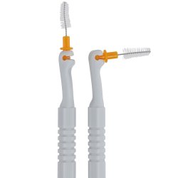 Spaltbrsten 1,2 - 1,5 mm - Set а 5 Stck. + 5 Nachfllungen - ORANGE