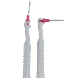 Mellemrumsbrster 0.6 mm - St med 5 stk. + 5 Refills - PINK