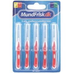 MundFrisk SS Gap brster 0,7 mm - 5 stk. - Rd