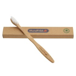 MundFrisk.dk Bambu tandborste - Medium Mjuk - Vita borst