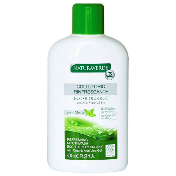 kologisk Aloe Vera Mundskyl Naturaverde 400 ml.
