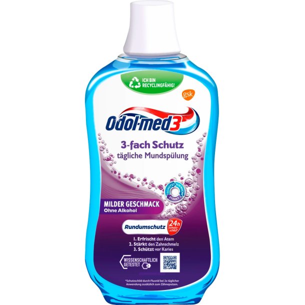 Odol-Med 3 Munvatten Trippelskydd Med Fluor
