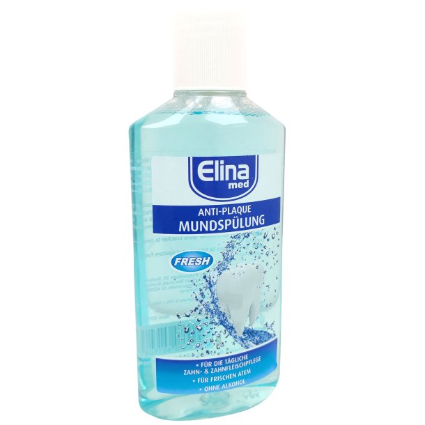 Elina Fresh Anti-Plaque Munnvann uten alkohol - 250 ml.