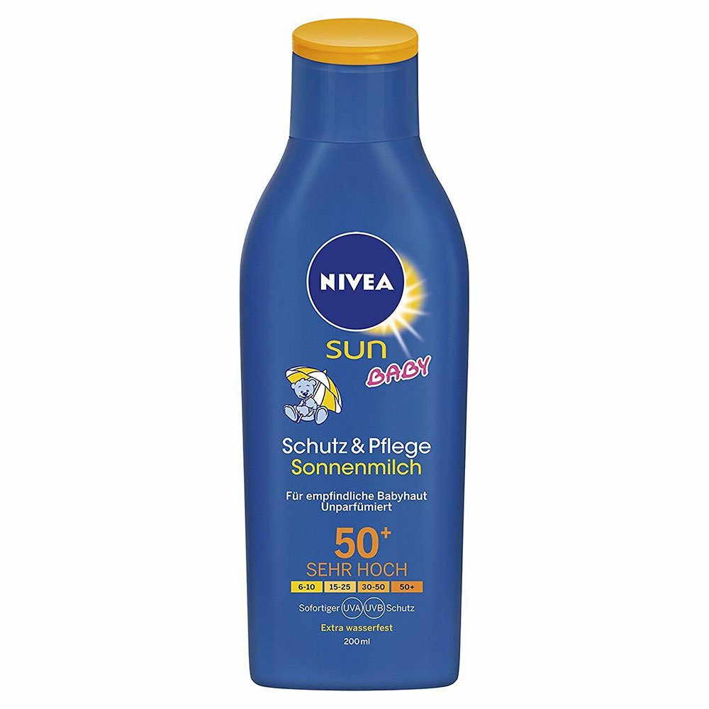 Phobia klamre sig Loaded Nivea Sun Baby Solcreme Protection Care SPF 50 Vandtæt 200 ml. - Solcreme  til børn - MundFrisk.dk