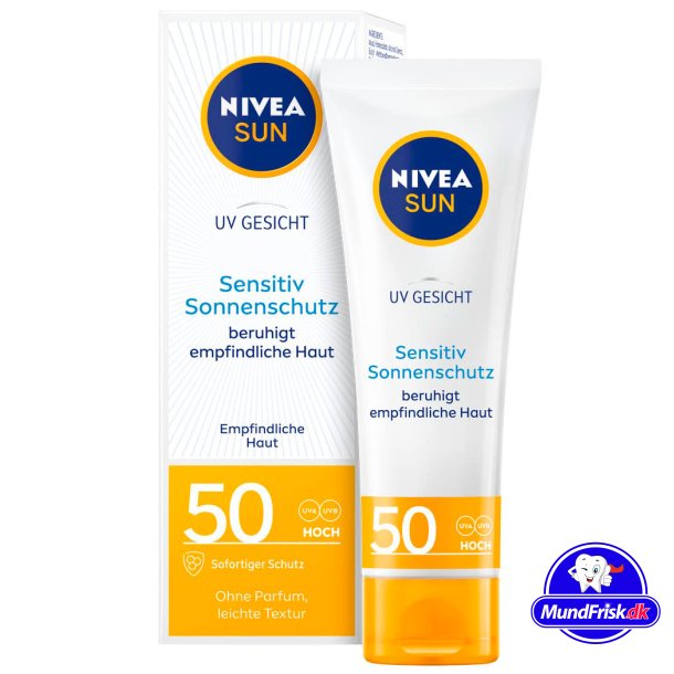 Nivea SPF 50 Sun UV Face Sensitiv Solcreme 50ml