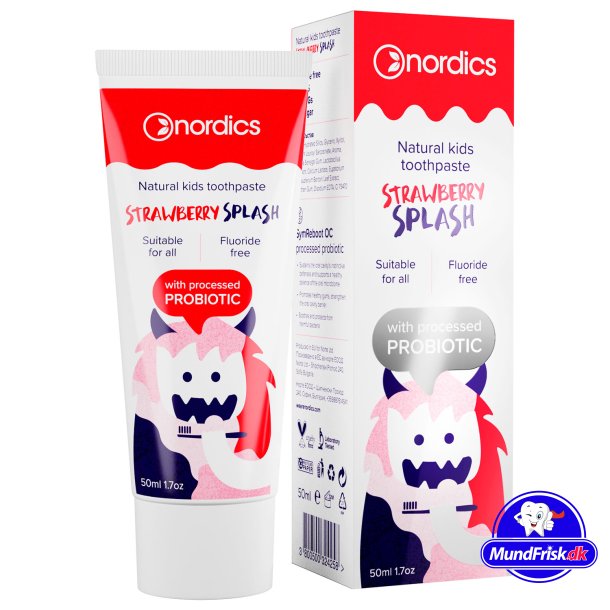 Natrliche Zahnpasta fr Kinder Nordics Strawberry Splash 50 ml