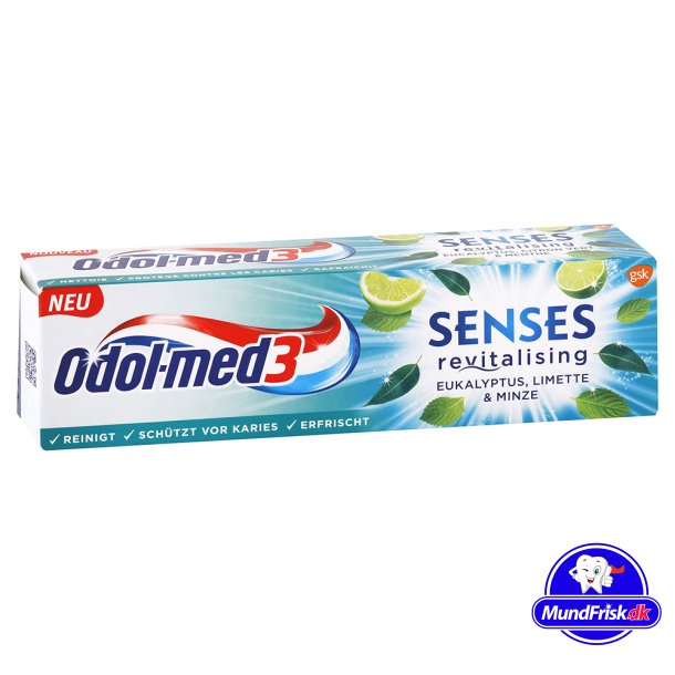 Odol-Med-3 Zahnpasta Senses Eukalyptus, Limette und Minze