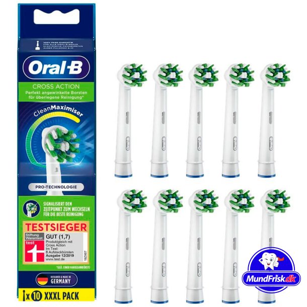 10 st. Oral-B CrossAction CleanMaximiser Borsthuvuden
