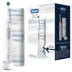 Oral-B Pro 3 3500 El-tandbrste + Etui Stripes Design Edition White
