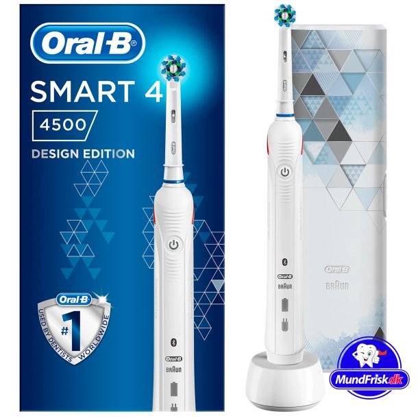 Oral-B Smart 4 4500 Design Edition El-tandbrste inkl. Rejse-etui