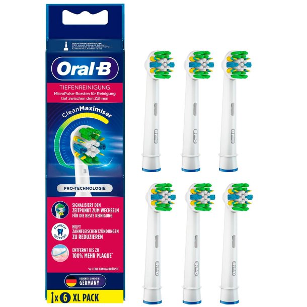 6 Stk. Oral-B FlossAction CleanMaximizer B&uuml;rstenk&ouml;pfe