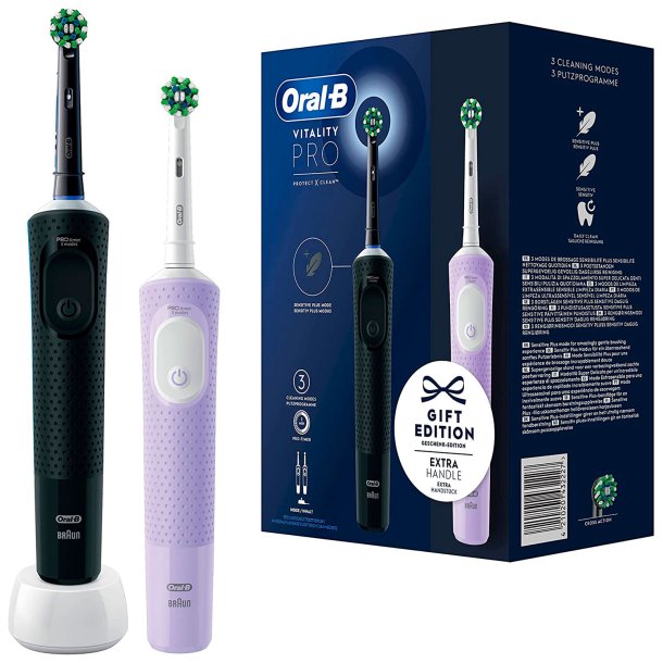 Oral-B Elektriska tandborstar DUO Vitality Pro Black/Violet