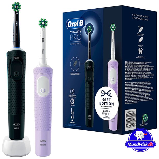 Oral-B El-tandbrster DUO  Vitality Pro Black/Violet
