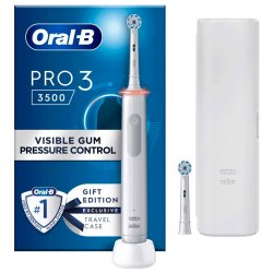 Oral-B Pro 3 3500 El-tandbrste + Rejseetui White