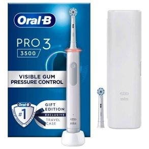 Oral-B Pro 3 3500 El-tandbrste + Rejseetui White