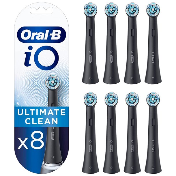 8 st. Oral-B iO Borsthuvuden SVART Ultimate Clean