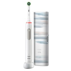 Oral-B Pro 3 3500 Eltandborste + Fodral Stripes Design Edition Vit