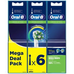 Oral-B CrossAction 6 stk. Brstehoveder CleanMaximiser