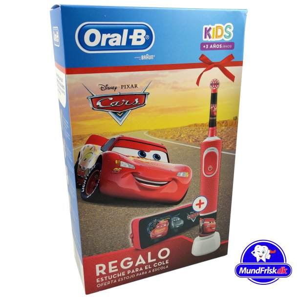 Oral-B Cars Geschenkbox Elektrische Zahnb&uuml;rste f&uuml;r Kinder mit Federm&auml;ppchen