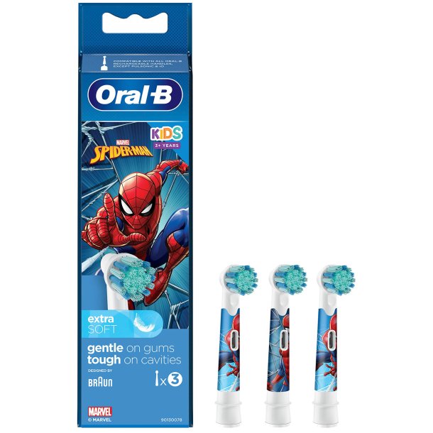 Oral-B Spider-Man Brstehoveder Til Brn 3 stk.