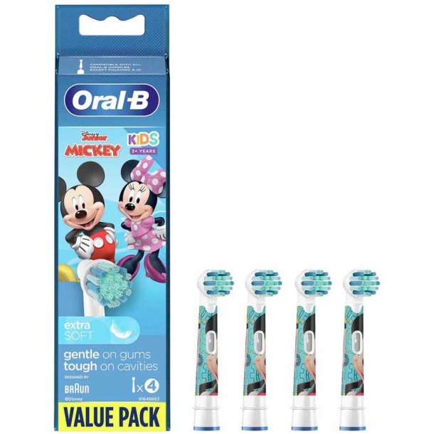 Oral-B Mickey Mouse Brstehoveder til brn 4 stk.
