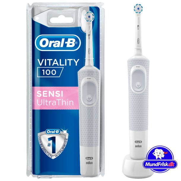 Oral-B Sensi UltraThin WHITE Vitality d100 Elektrische Zahnb&uuml;rste